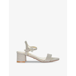 Dune Measure crystal-embellished suede heeled sandals | Dune