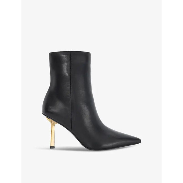 Dune Olara pointed-toe leather heeled ankle boots | Dune