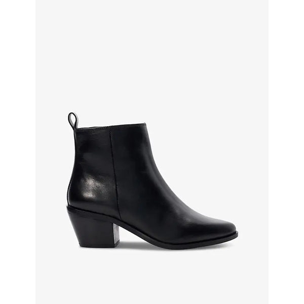 Dune Papz heeled Western leather ankle boots