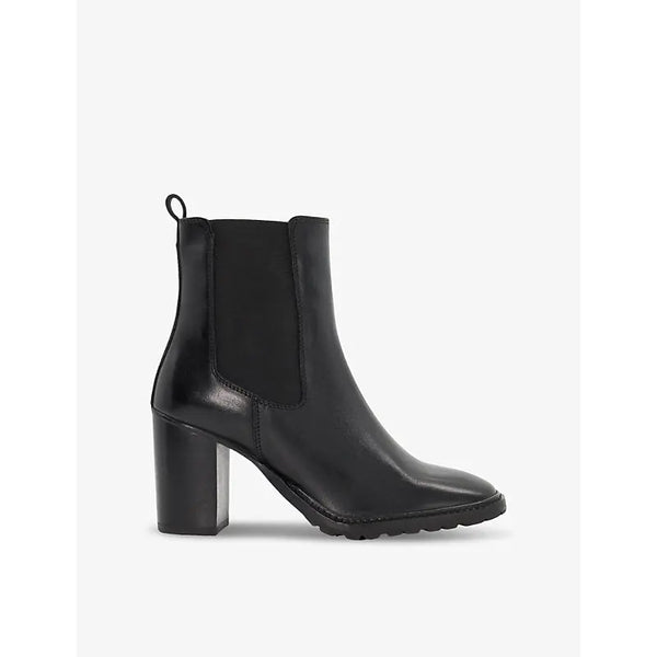 Dune Petition square-toe heeled leather ankle boots | Dune