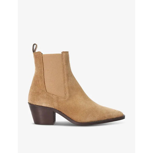 Dune Pexas Western suede heeled ankle boots