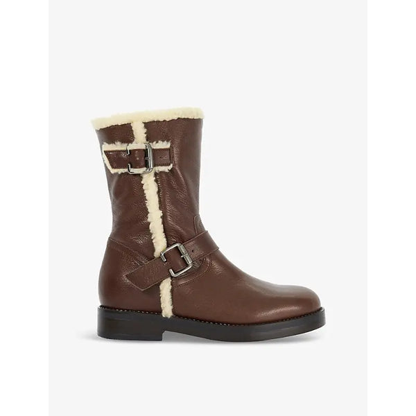 Dune Pixo shearling-lined leather boots