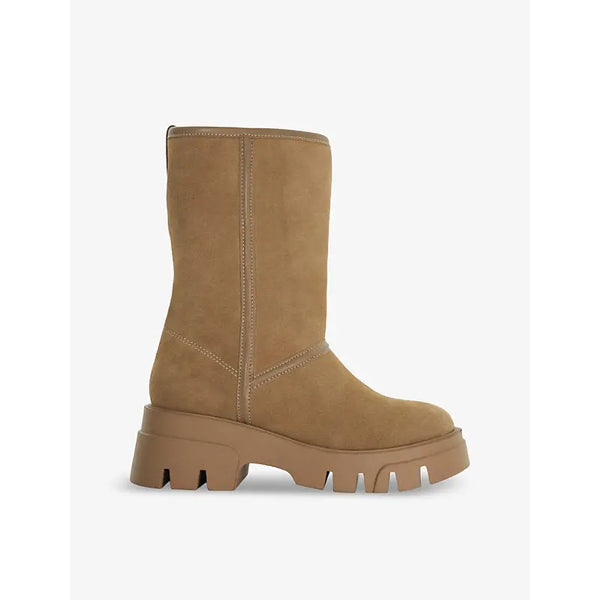 Dune Podski shearling-lined suede boots