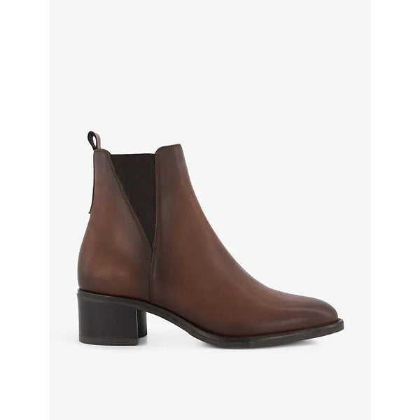 Dune Pouring pointed-toe leather ankle boots | Dune