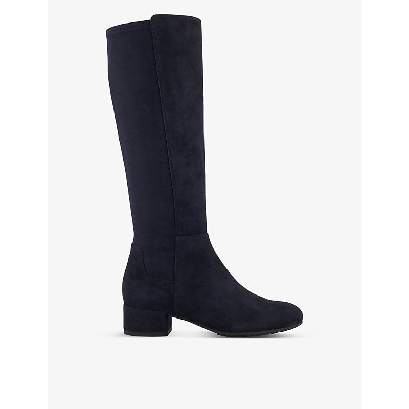 Womens Dune Tayla block-heel suede knee-high boots