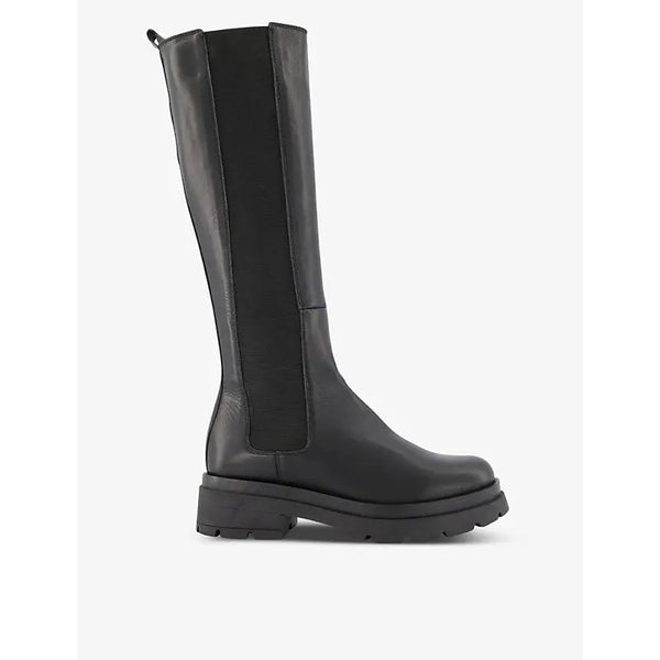 Dune Tempas knee-high leather Chelsea boots | Dune