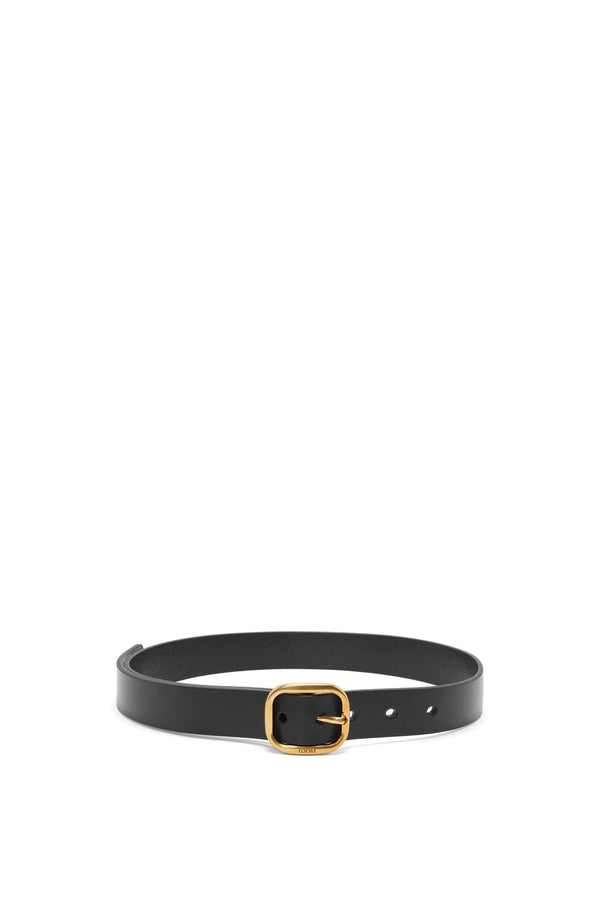 Rounded soft belt in calfskin