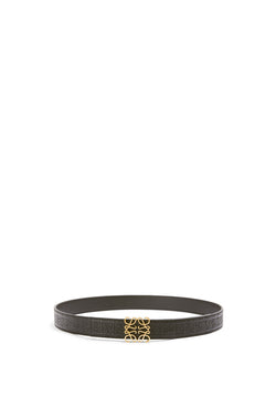 Reversible Repeat belt in silk calfskin