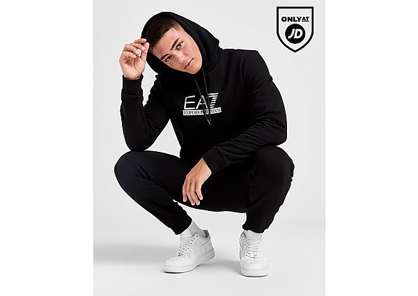 EA7 Emporio Armani Carbon Logo Overhead Tracksuit Black