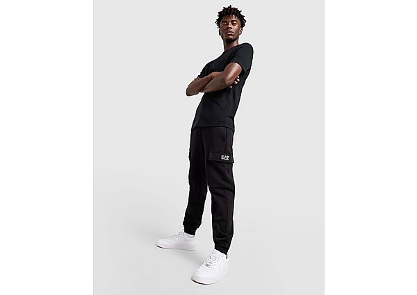 EA7 Emporio Armani Core Fleece Cargo Joggers Black