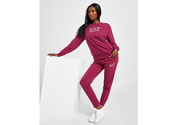 EA7 Emporio Armani Logo Crew Tracksuit Red