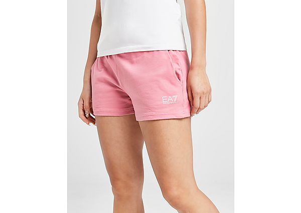 EA7 Emporio Armani Logo Fleece Shorts Pink