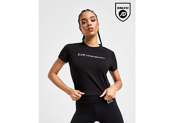 EA7 Emporio Armani Logo Slim Crop T-Shirt Black