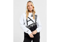 EA7 Emporio Armani Split Logo Hoodie White