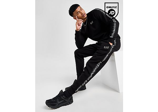 EA7 Emporio Armani Tape Crew Tracksuit Black