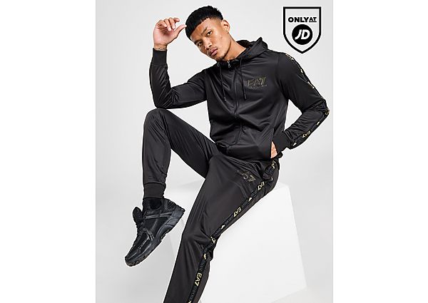 EA7 Emporio Armani Tape Poly Tracksuit Black