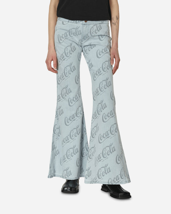 ERL Coca-Cola Jacquard Denim Flare Pants Grey