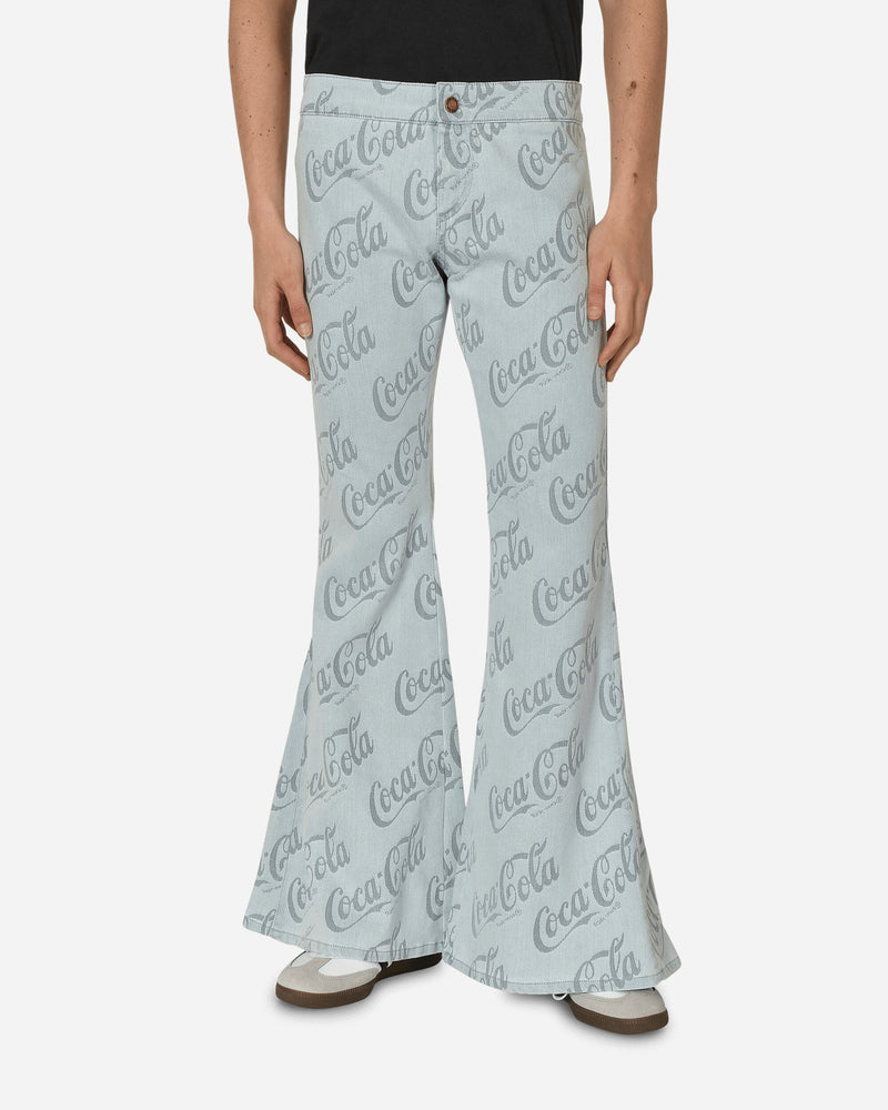 ERL Coca-Cola Jacquard Denim Flare Pants Grey