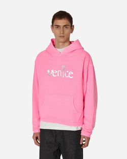 ERL Silver Printed Venice Hooded Sweatshirt Pink