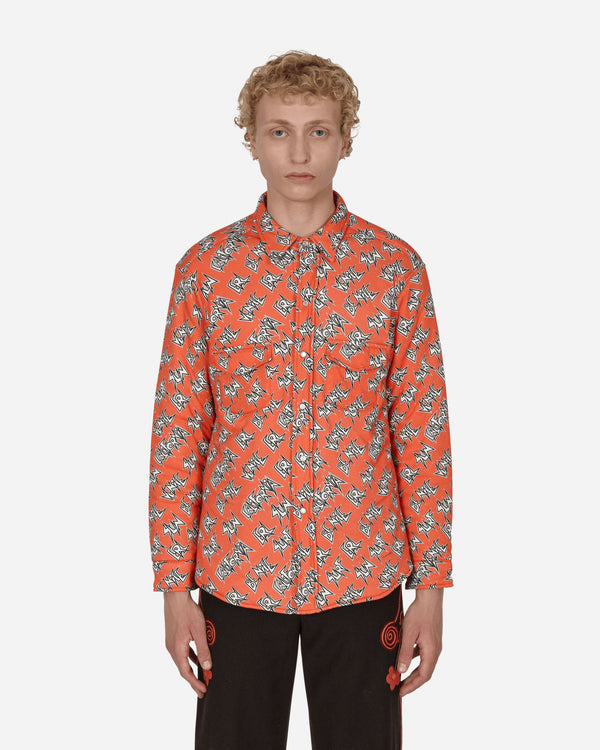 ERL Padded Cotton Overshirt Orange