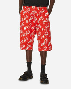 ERL Coca-Cola Printed Canvas Shorts Red