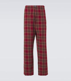 ERL Plaid cotton straight pants