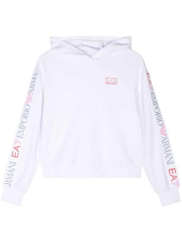 Ea7 Logo Cotton Blend Hoodie