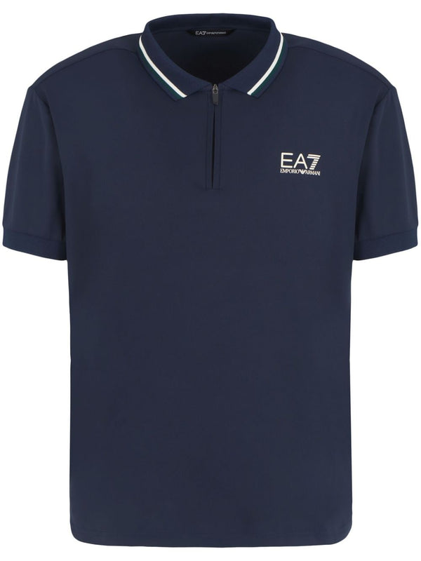 Ea7 Logo Nylon Polo Shirt