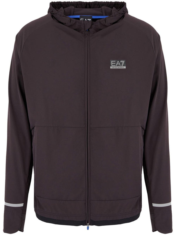 Ea7 Nylon Zipped Hoodie