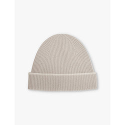 Eleventy Contrast-trim cashmere beanie hat