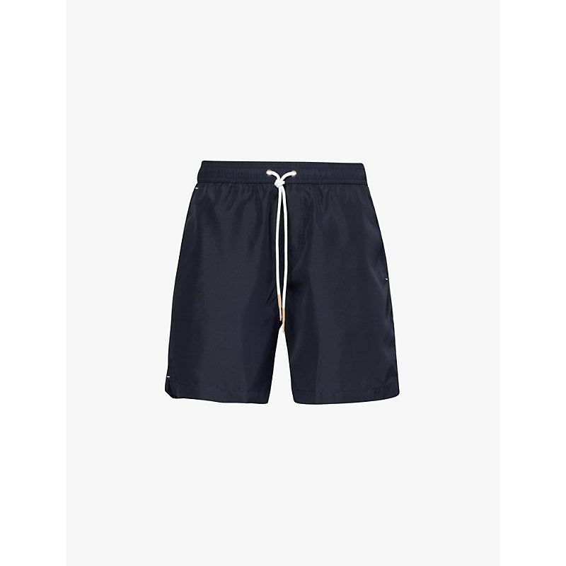 Mens Eleventy Drawstring-waist flap-pocket swim shorts