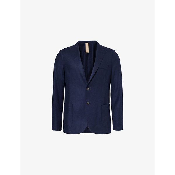 Mens Eleventy Laser-cut wool-blend blazer