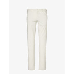 Mens Eleventy Straight-leg mid-rise cotton-blend trousers