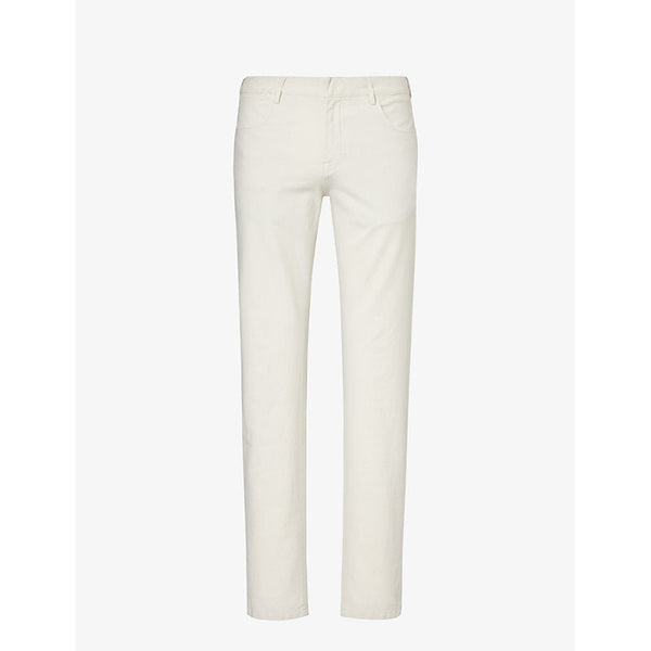 Mens Eleventy Straight-leg mid-rise cotton-blend trousers