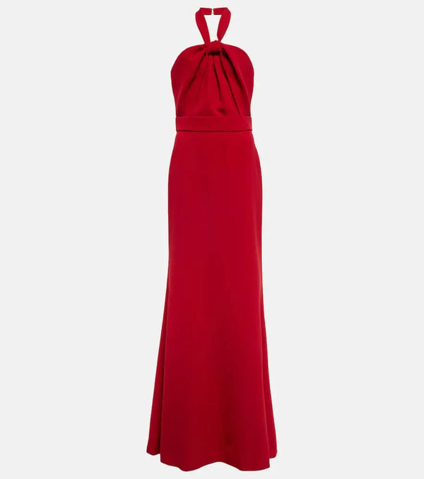 Elie Saab Draped halter crêpe gown | LYBSTORE