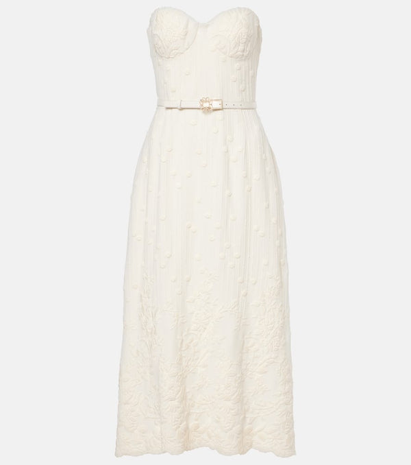 Elie Saab Embroidered cady midi dress