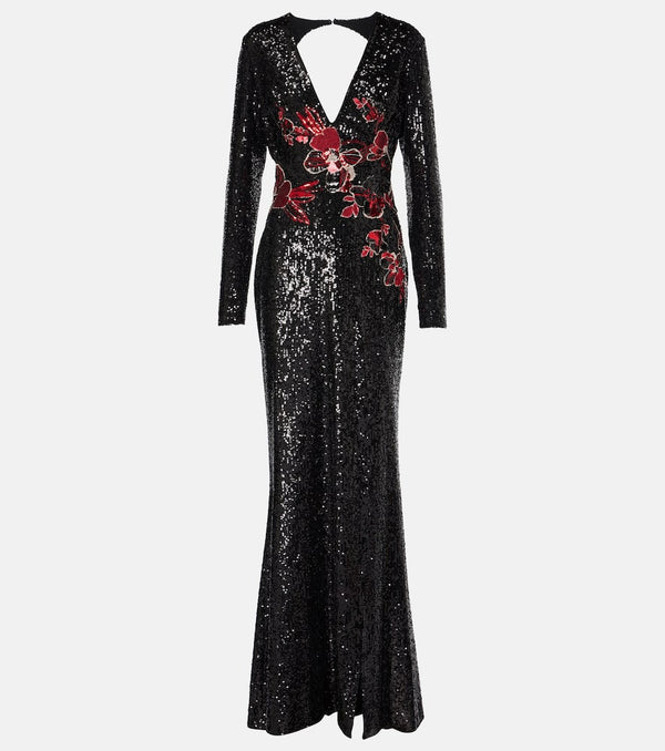 Elie Saab Embroidered sequined gown