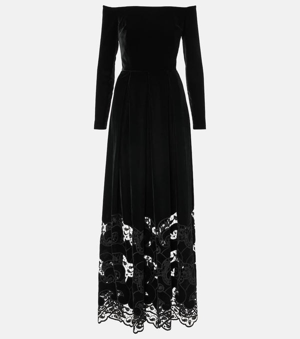 Elie Saab Embroidered velvet gown | LYBSTORE