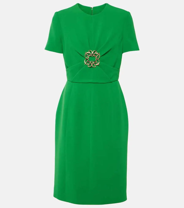 Elie Saab Gathered cady midi dress | LYBSTORE