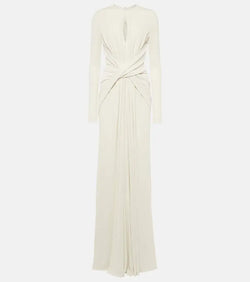 Elie Saab Gathered cutout jersey gown | LYBSTORE