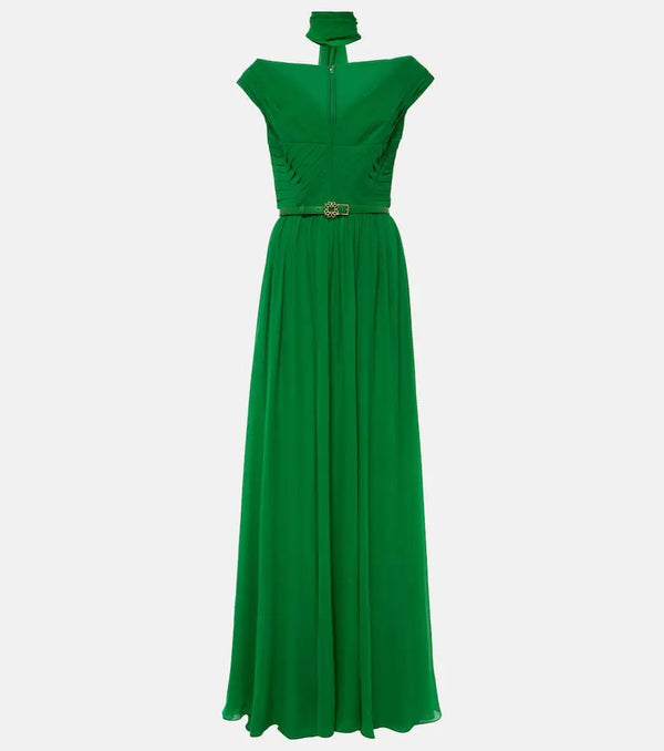 Elie Saab Off-shoulder silk gown | LYBSTORE