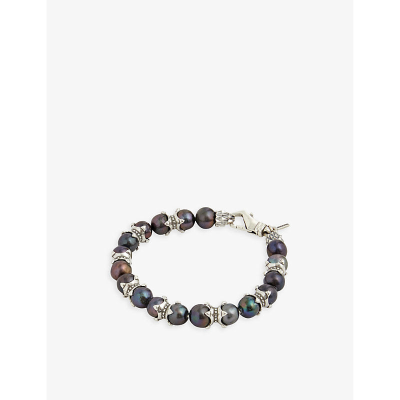 Emanuele Bicocchi Claws sterling-silver and fresh-water pearl bracelet | LYBSTORE