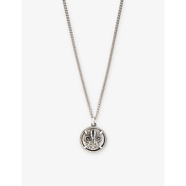 Emanuele Bicocchi Lily coin  925 sterling silver pendant necklace