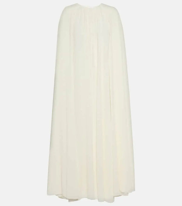 Emilia Wickstead Bridal Olivette caped midi dress | LYBSTORE