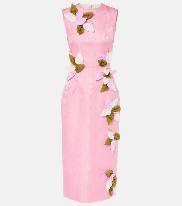 Emilia Wickstead Cappia floral-appliqué midi dress