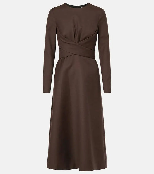 Emilia Wickstead Elta wool midi dress | LYBSTORE