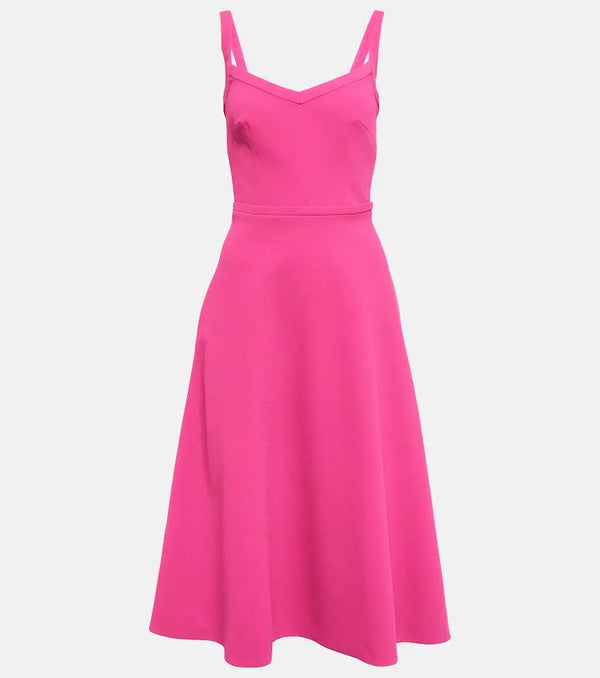 Emilia Wickstead Elvita crêpe midi dress | LYBSTORE