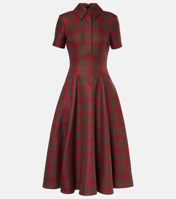 Emilia Wickstead Jody plaid wool-blend shirt dress