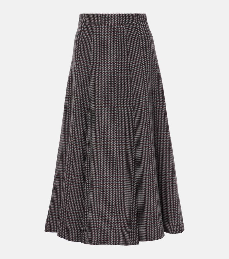 Emilia Wickstead Kenzie wool-blend midi skirt | LYBSTORE