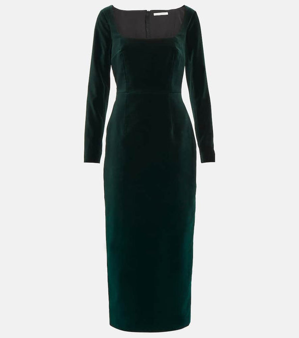 Emilia Wickstead Nyla cotton velvet midi dress